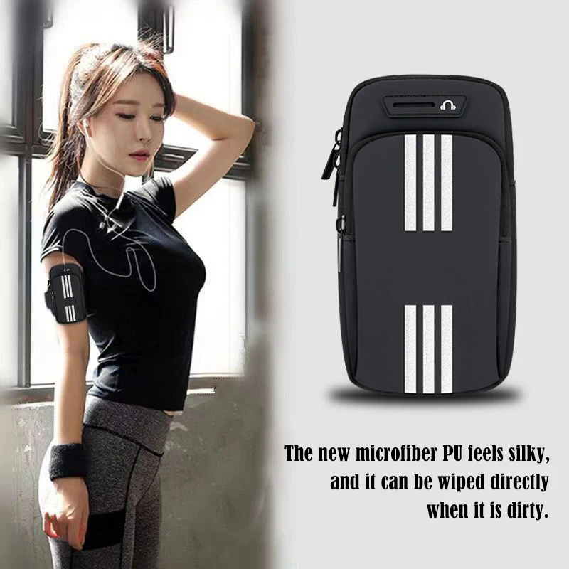 Sports Bag For Mobile Phone Armband For Jogging Cell Phone Accessories Woman mp3/mp4 Bags PU Hand Bag For Running Waterproof