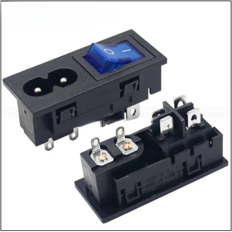 مقبس C8 مع مفتاح مقبس ثنائي في واحد مكون من 8 أحرف مع مفتاح مكون من ثمانية أحرف لأداة التجميل الفرعية مقبس وظيفة الصوت