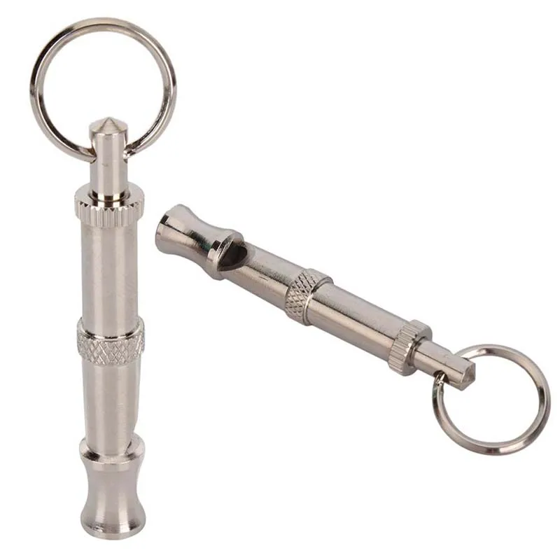 1PC Training Puppy Pet Dog Whistle Two-tone Ultrasonic Flute Stop Barking Ultrasonic Sound Repeller Cat  Keychain