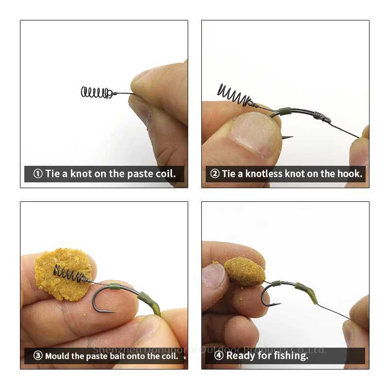 20 Stück Karpfenangelzubehör, Paste-Coils für Hair Rig, Groundbait, Karpfen, Coarse Method Feeder, Angelausrüstung – Detail 5