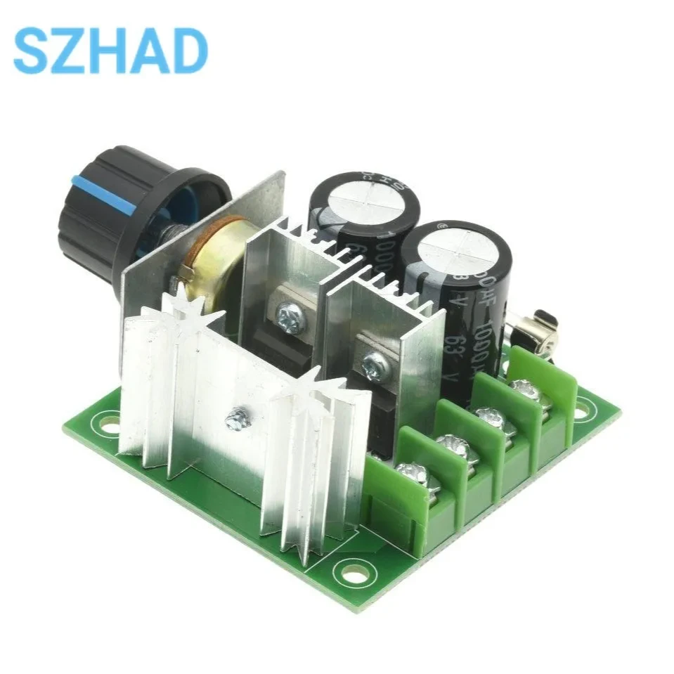 DC 12V 24V 30V 40V 13KHZ Auto PWM DC Motor Speed Regulator Governor Speed Controller Switch 10A 50V 1000uF