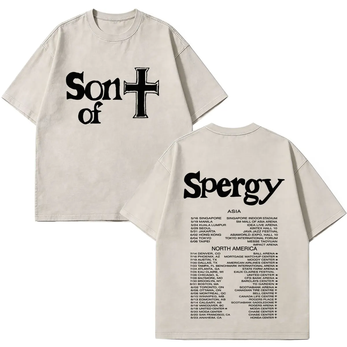 Daniel Caesar Son of Spergy Tour 2026 Graphic T Shirt Men Women Hip Hop T-shirts Cotton Loose Fashion Vintage Washed T-shirts