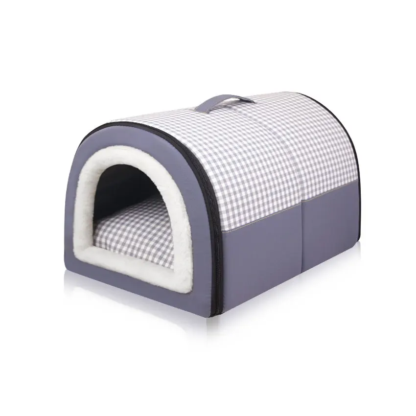 

Cute Cave Bed for Cats And Dogs 2 in 1 Self Heating Warm Pet Bed Comfortable Den Style Mat Winter Thickened Warm All-season