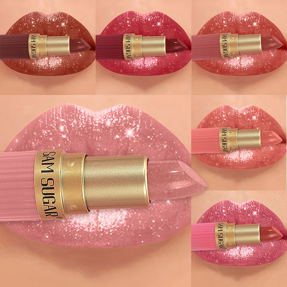 6 Farben Metallic-Samt-Lippenstift, Diamant-Glitzer, Perlglanz, feiner Schimmer, 12 Stunden wasserfest, nicht klebend, Lippen-Make-up, Damen-Kosmetik