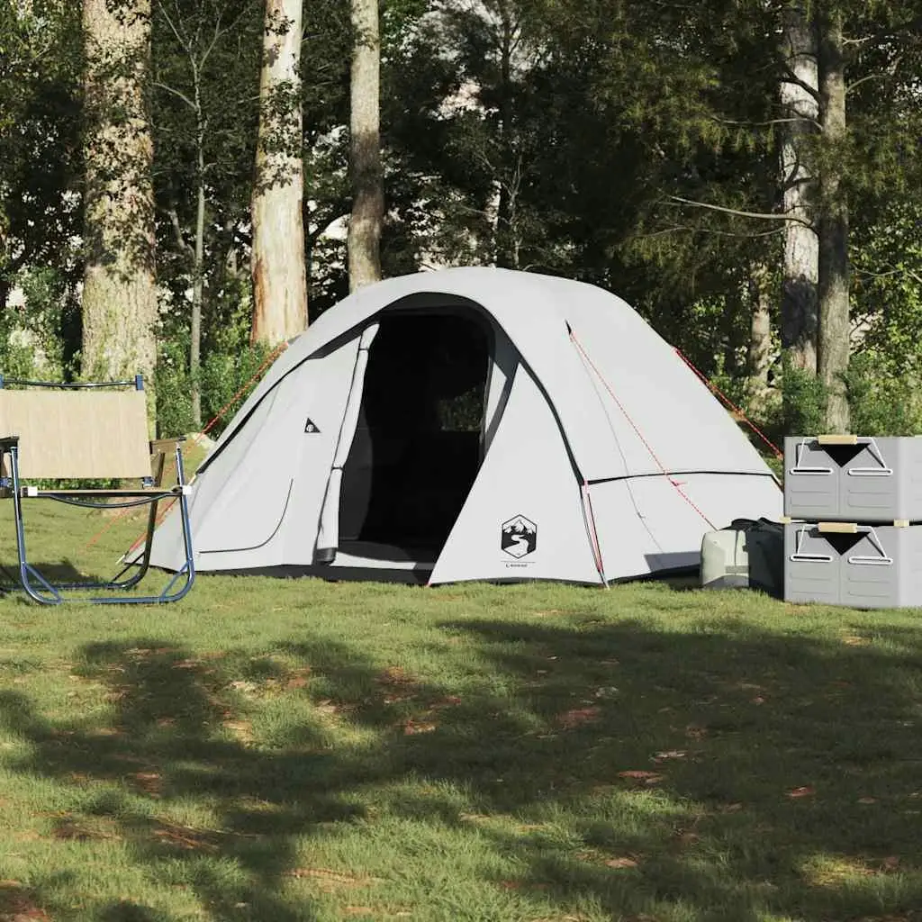 6-Person Family Cabin Tent Waterproof White Blackout Fabric for Outdoor Camping