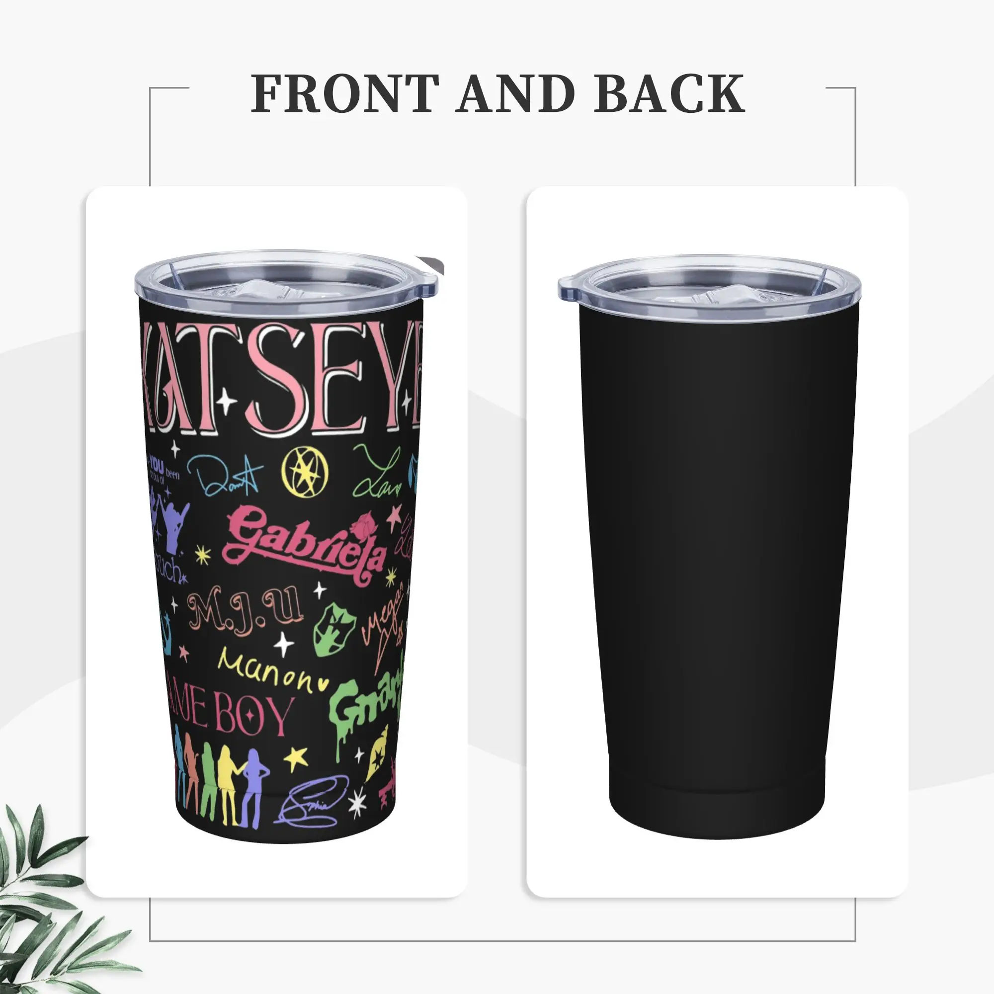 Stainless Steel Tumbler Katseye Kpop Girl Group Coffee Mug  Insulated Cold and Hot Mugs Cup Driving Water Bottle