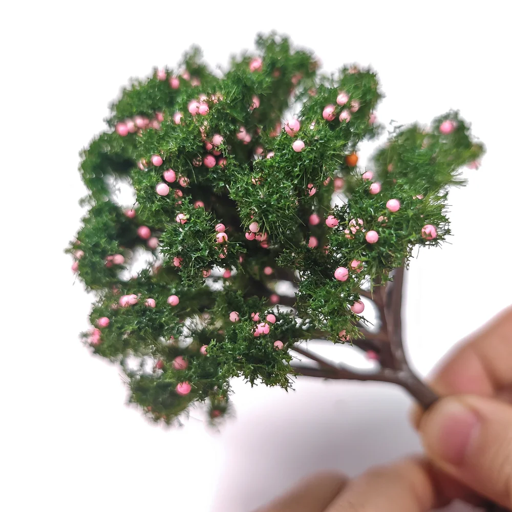 

10cm/15cm Simulation Fruit Tree Model Miniature Artificial Trees for Diorama Railway Dollhouse Micro Landscape Decor