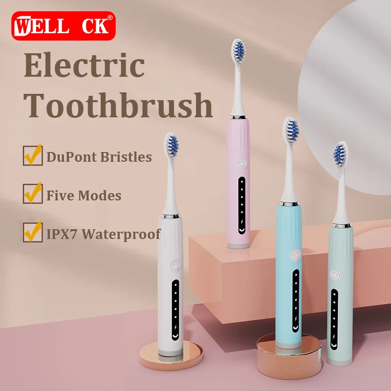 

Household Vibration Soft Bristle Electric Toothbrush Charging Automatic Ultrasonic Type Adult Waterproof Multi-step Brush Head