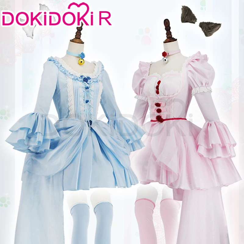 Chocola/Vanilla Cosplay Costume Nekopara Cosplay DokiDoki-R Women Cute Pink Blue Dress Chocola Vanilla Cosplay Halloween Costume