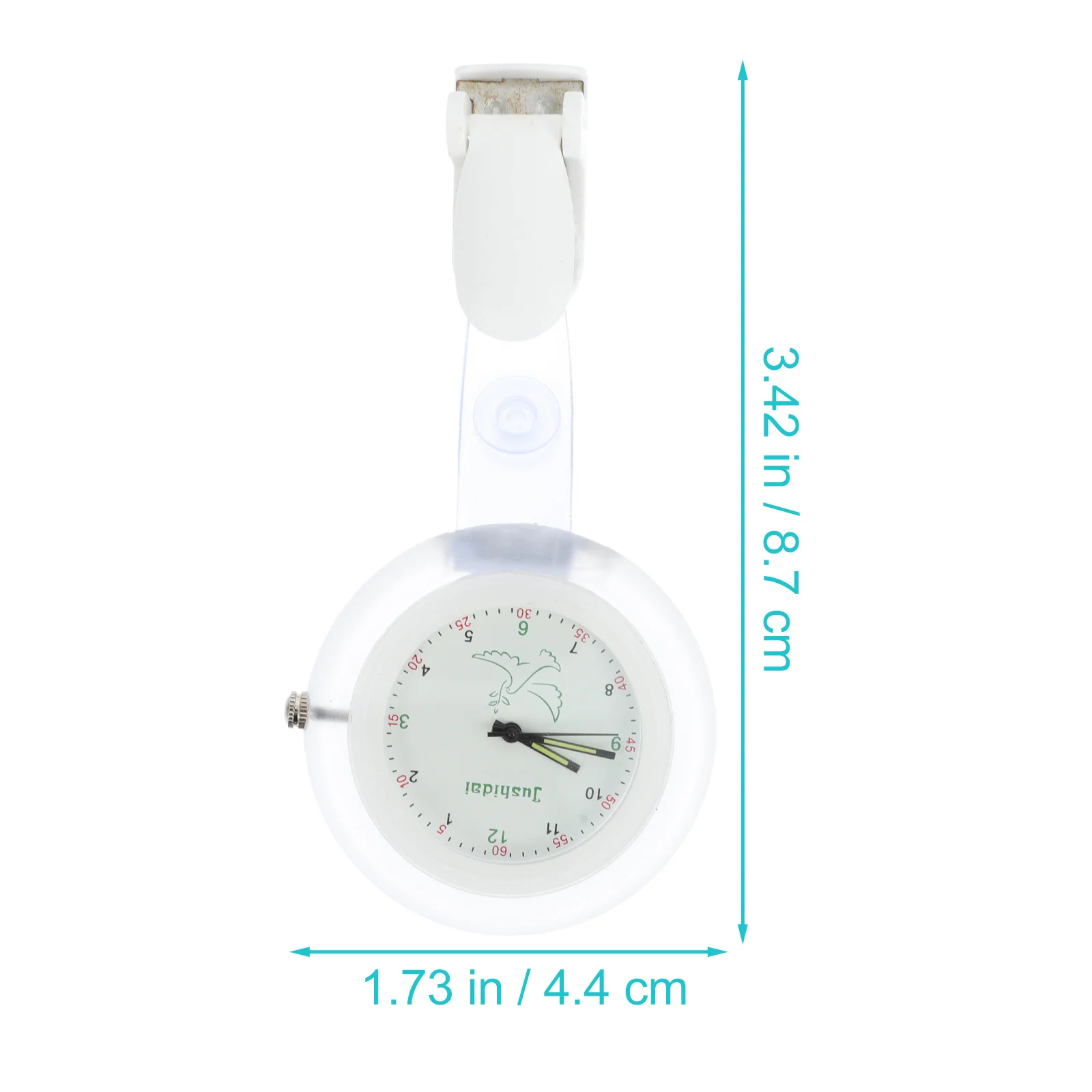 

Quartz Nurse Pocket Watch Durable Creative Clip Type Hanging Nurse Chest Watch Stable Clip Peace Dove
