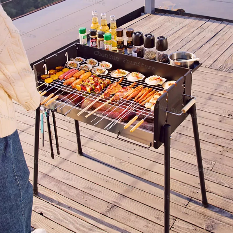 

Seasoning Rack Outdoor Stove Barbecue Charcoal Picnic Portable Outdoor Stove Gridiron Tungku Luar Camp Cooking Supplies