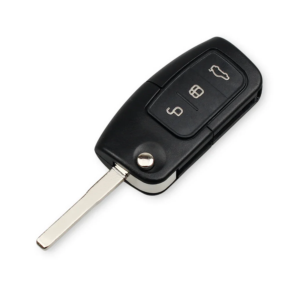 KEYYOU Car Remote Key DIY For Ford Fusion Focus Mondeo Fiesta Galaxy HU101 FO21 Blade Vehicle Flip Key 4D60 4D63 Chip 80/40 Bit