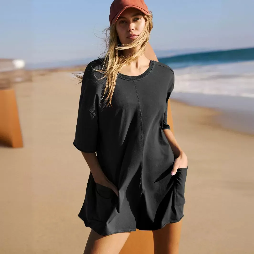 

Sexy Hot Girl Onesie Bal Outdoor Sports Wear Loose Casual Pants Low Waist Five-Quarter Length Unknown Fabric Content