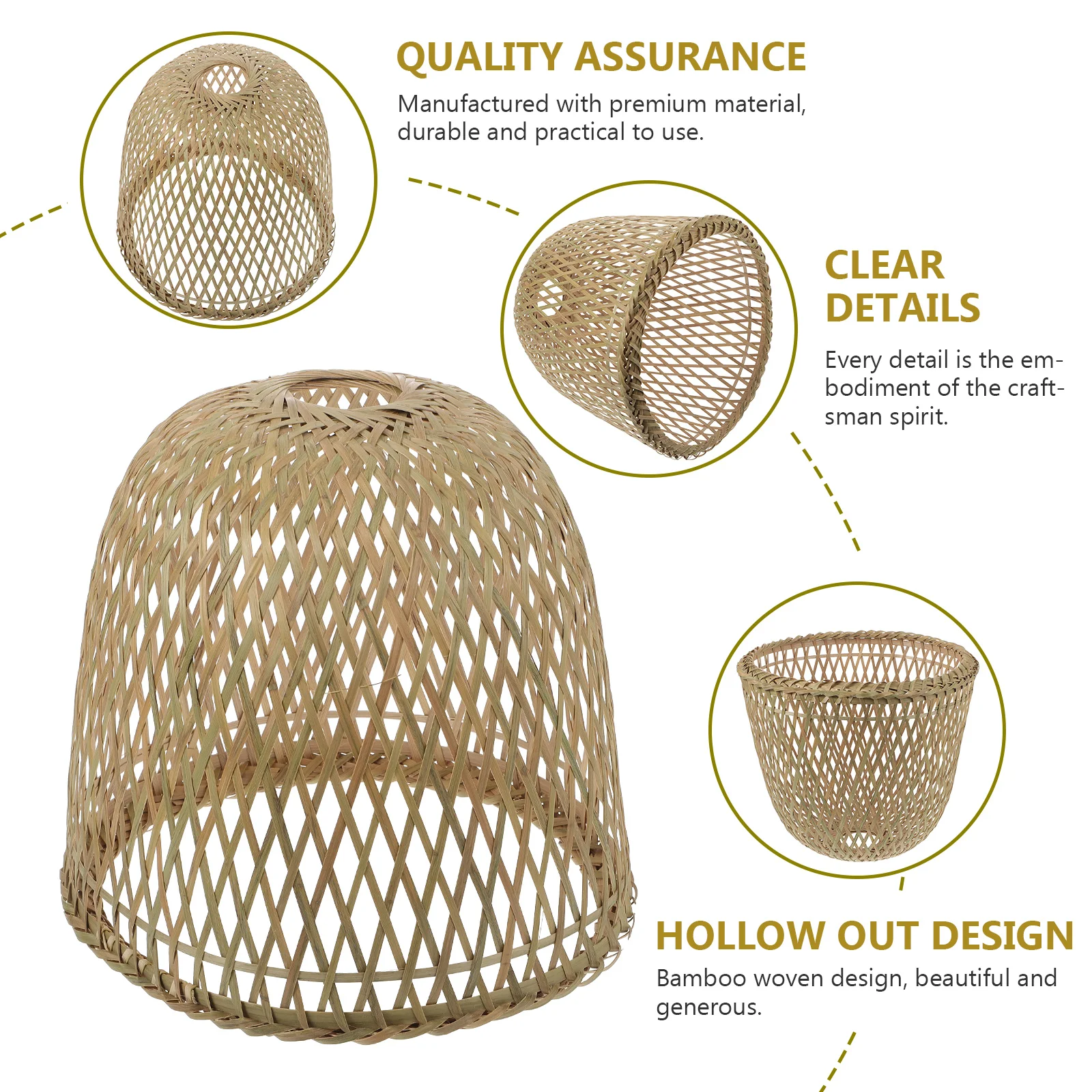 

Bamboo Woven Lampshade Ceiling Light Cover Home Decor Rustic Ch Shade Suitable For Home Bar Cafe Restaurant Housewarming