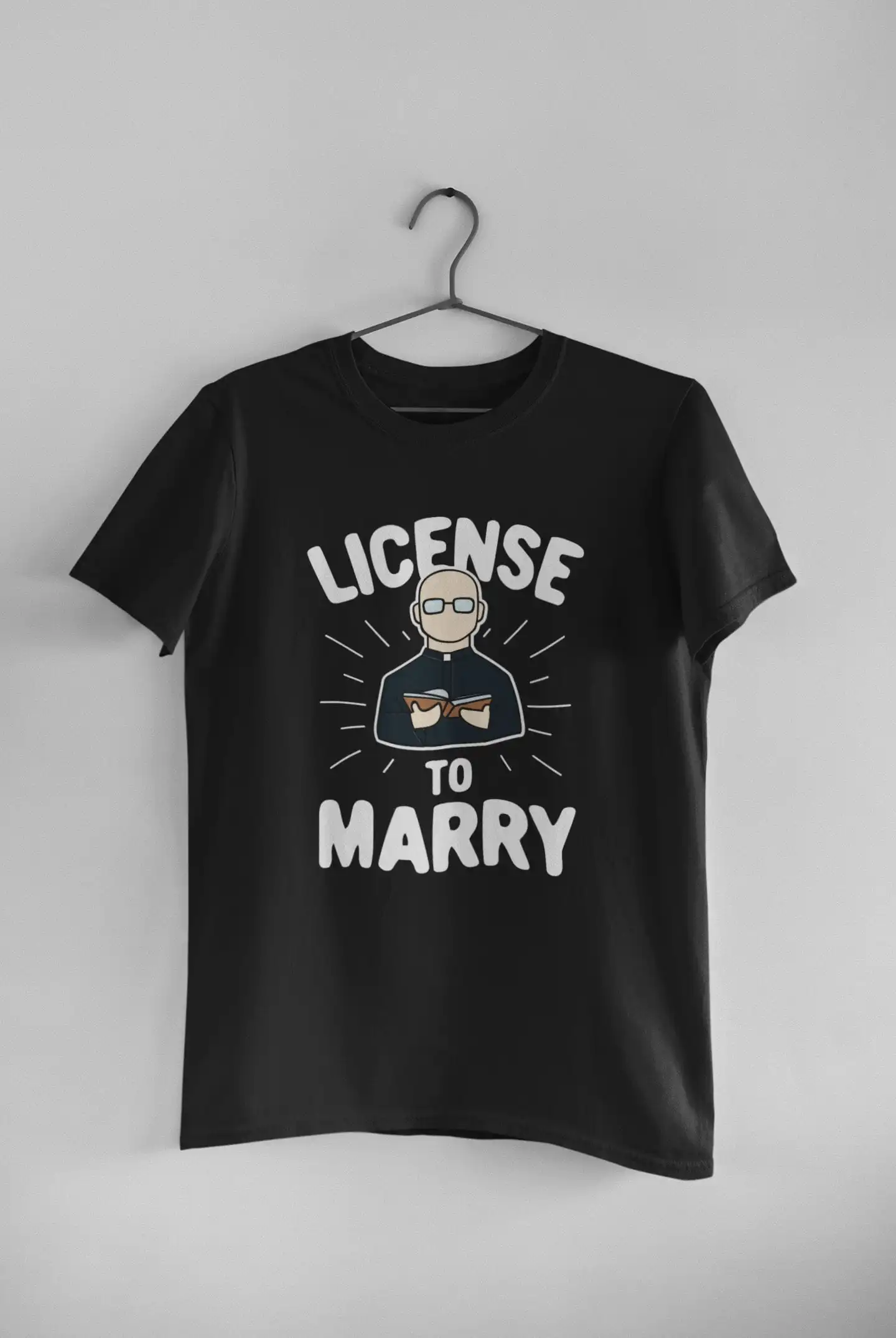 Wedding OfficianT T Shirt Youth Pastor Minister License To Marry