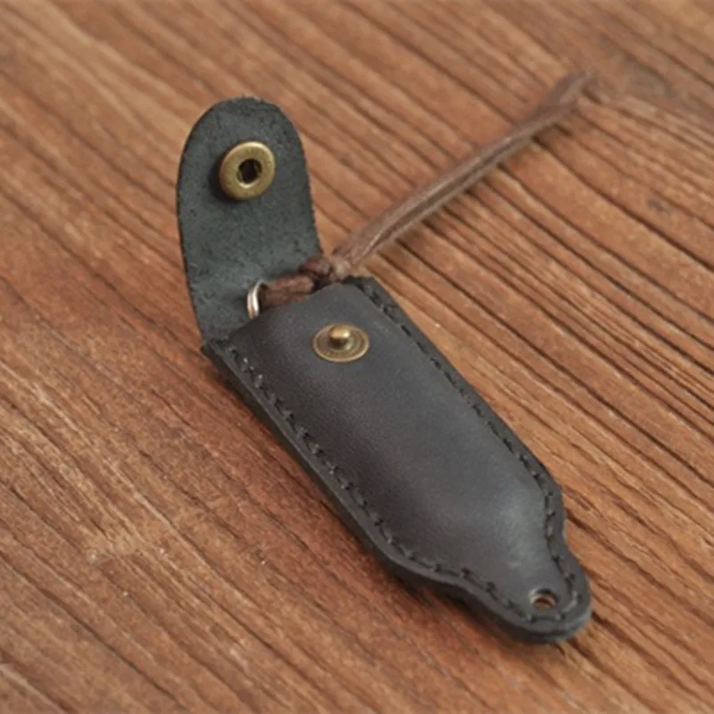 Handcrafted Vegetable Tanned Leather Outdoor Folding Tool Leather Case For 58MM Folding Knife Cover