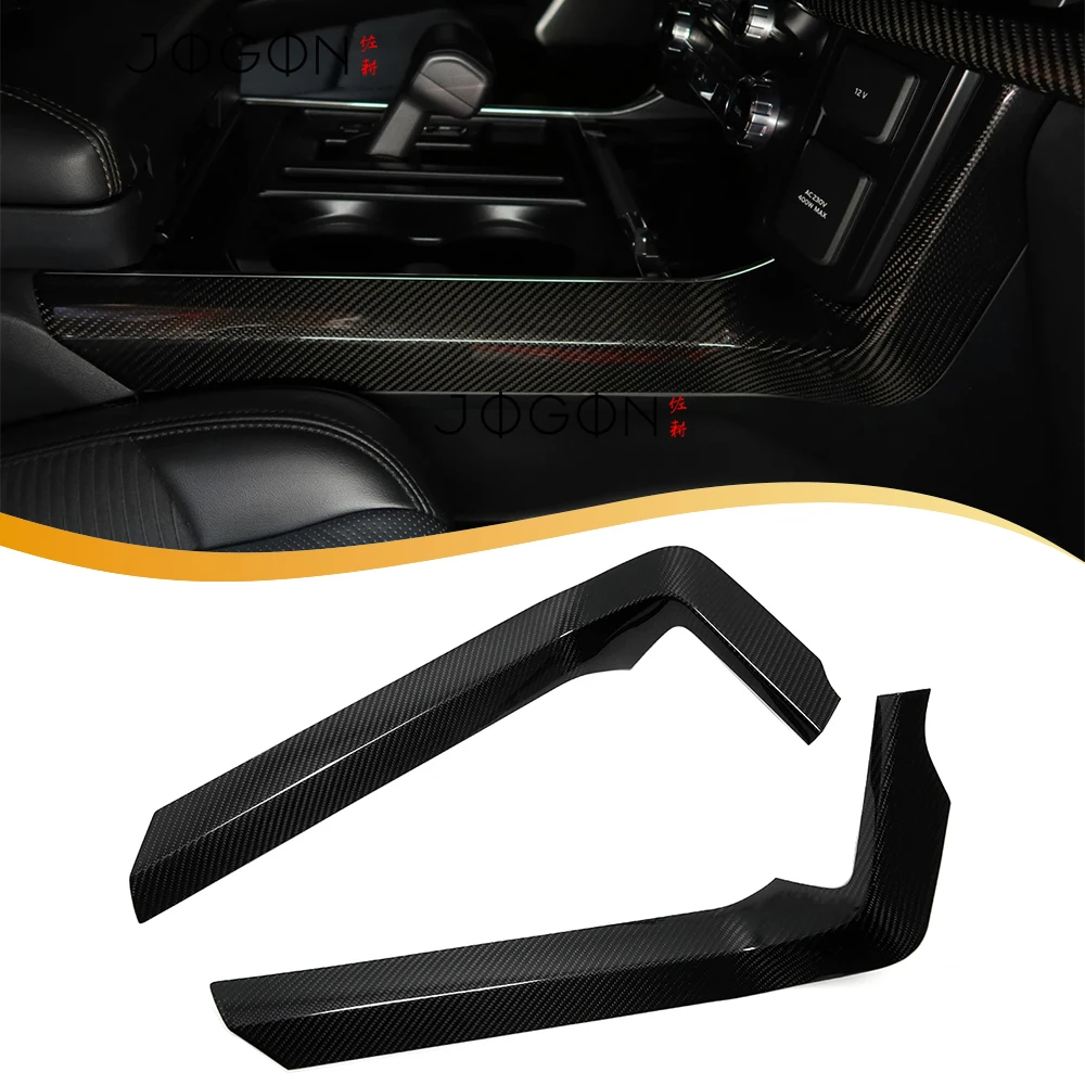 

For Ford F-150 Raptor Raptor R Lariat Shelby Platinum 2021 2022 2023 2024 2025 2026 Real Carbon Fiber Gear Console Side Trim