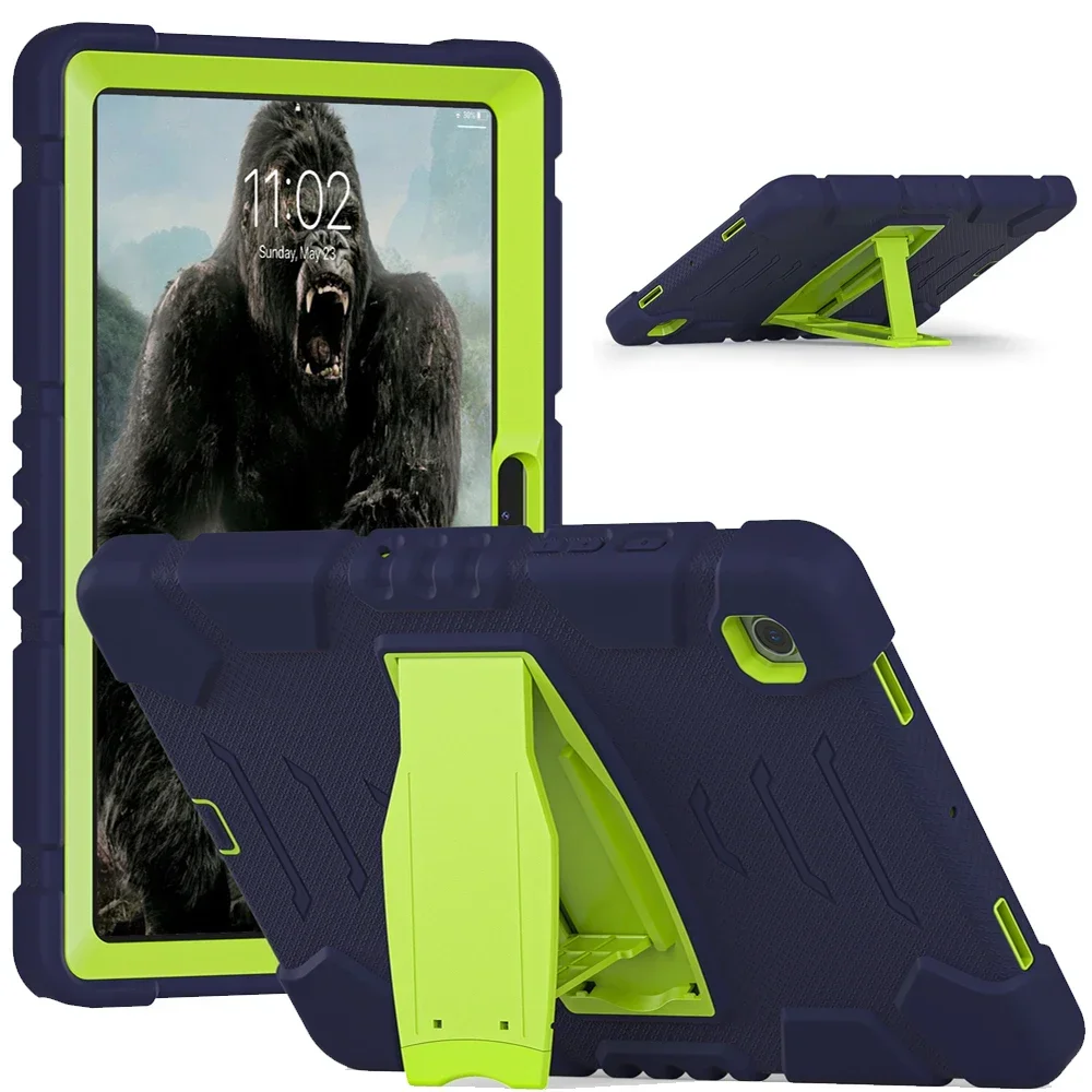 

For Samsung Galaxy Tab A8 10.5 inch 2021 SM-X200 SM-X205 Case Kids Safe Armor Shockproof PC Silicon Hybrid Stand Tablet Cover