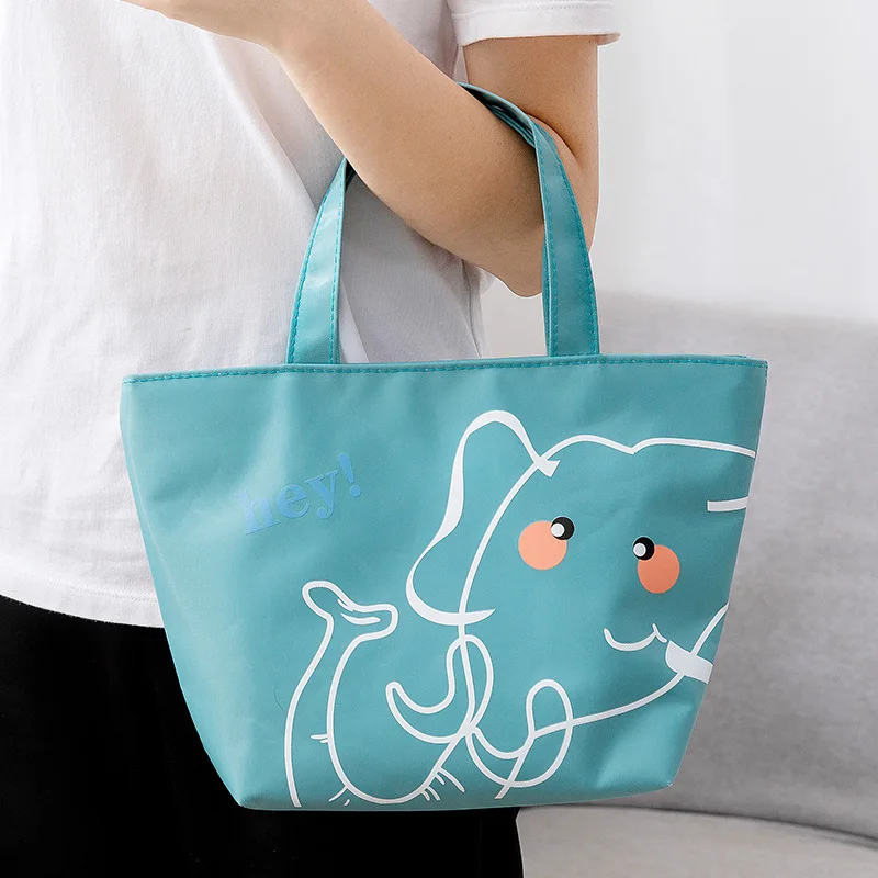 Kids Lunch Bags for Women Cartoon Bento Bag Minimalist Student Handbag Insulated Picnic Bag Mother Kids Bags for Girl Mochila