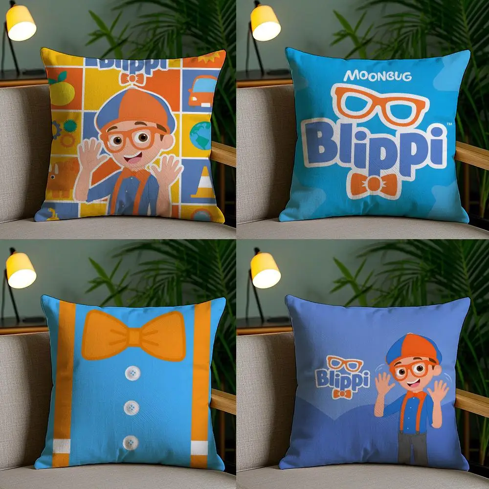 BBlippi Wonders ANIMATION FILM Cushion Cover Cushion Cover Soft Washable Pillow Case Multi-Scene For Couch Bed Travel Office Use