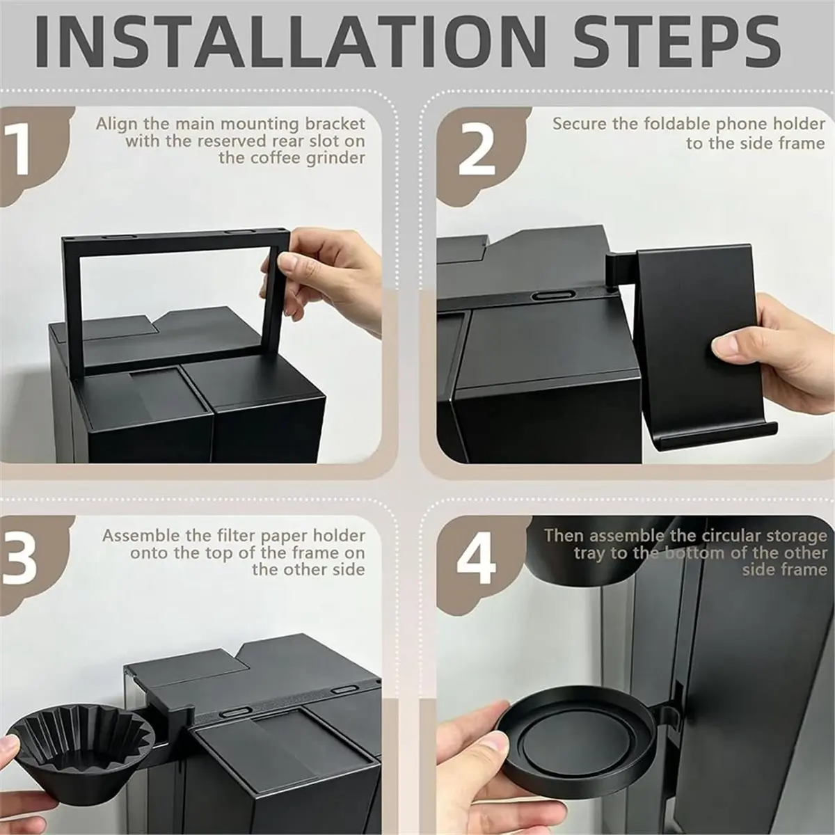 Organizer for XBloom Studio,Accessory Storage Stand with Paper Filter Rack and Phone Holder,Coffee Station