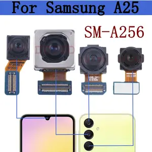 Bilashmart Front Rear Camera Samsung Galaxy A25 5G SM A256B A256E A256U Wide Macro Main Back Camera Module Flex Cable