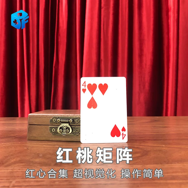 

Hearts Matrix By J.C Magic Tricks Point Changed 4 Hearts Card Magic Magician Close Up Street Gimmick Mentalism Prop