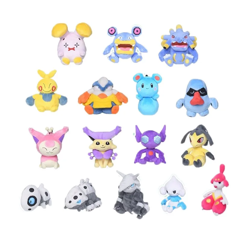 В наличии оригинальный Pokémon Whismur Loudred Exploud Makuhita Hariyama Azurill Aron Medicham Delcatty Game аниме фигурка плюшевые игрушки