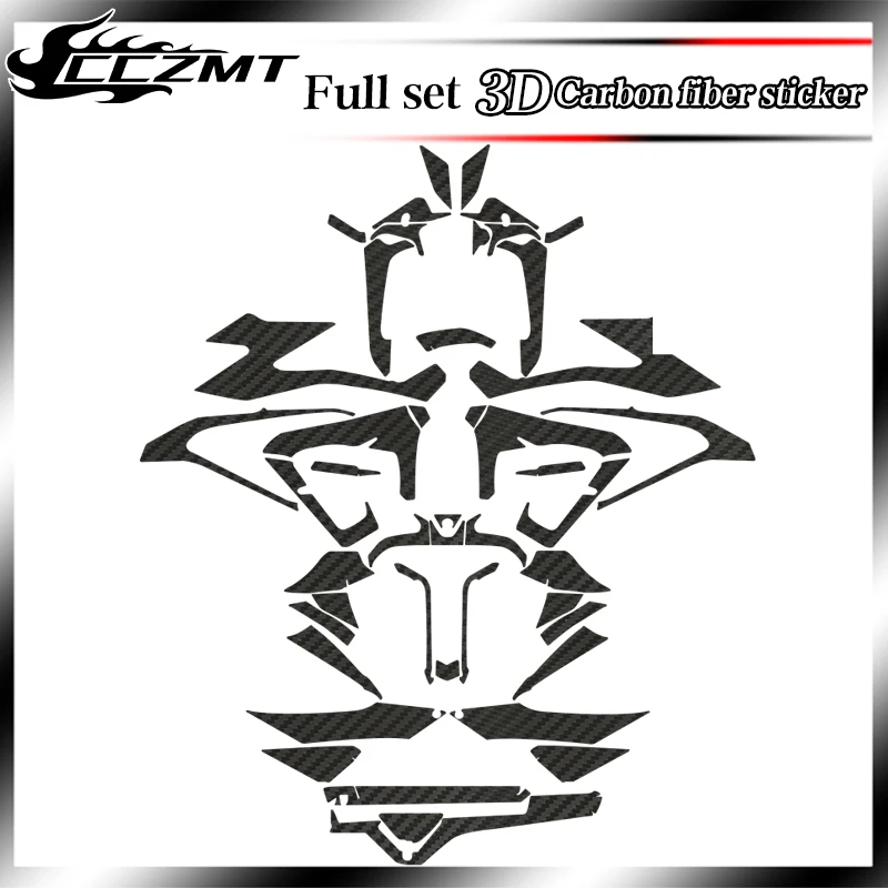 For QJMOTOR Race 400 stickers 3D carbon fiber protective film decal decoration modification accessories