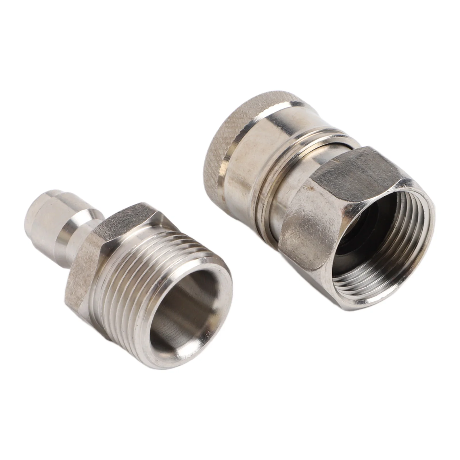 Quick Connect Stainless Steel Adapter for Pressure Washer Hoses Compatible with 22 mm x 1.5 mm Thread Specifications