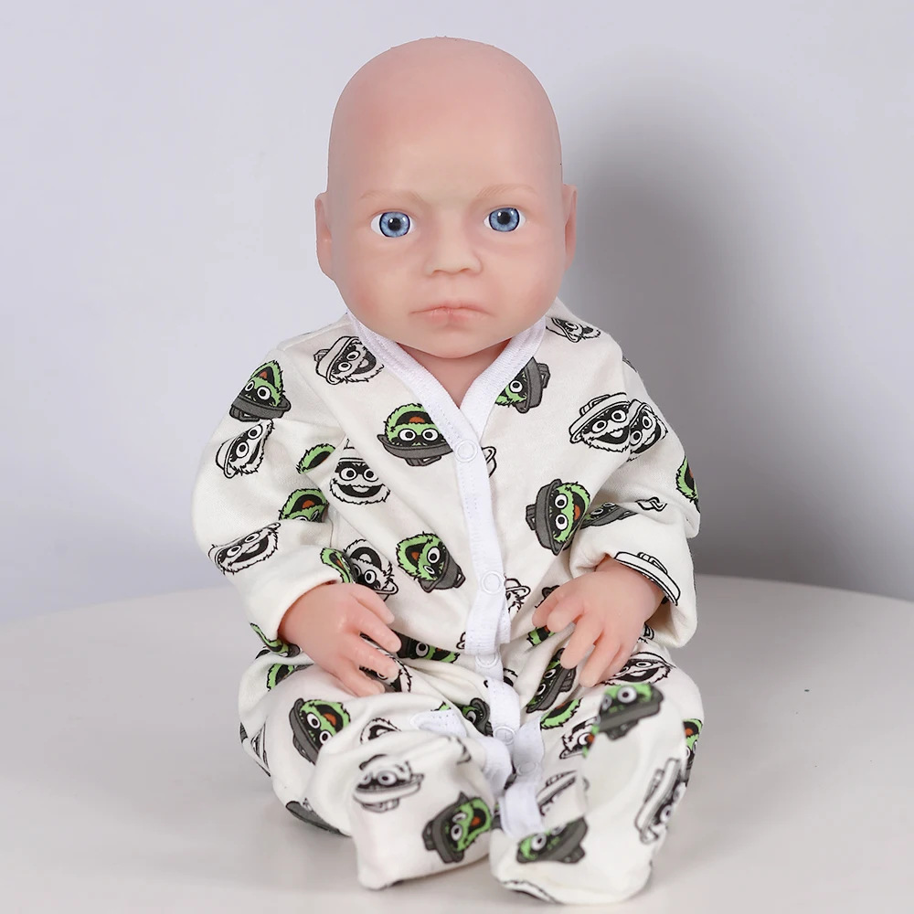 Silicone Baby Doll with Big Eyes: Perfect 45cm Christmas Gift for Girls