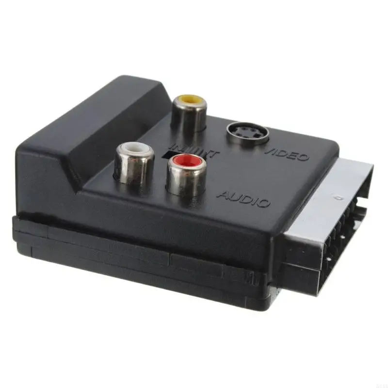 594A Scart Male Plug to 3RCA Female Video Adapter 21 Pin S-Video Adapter