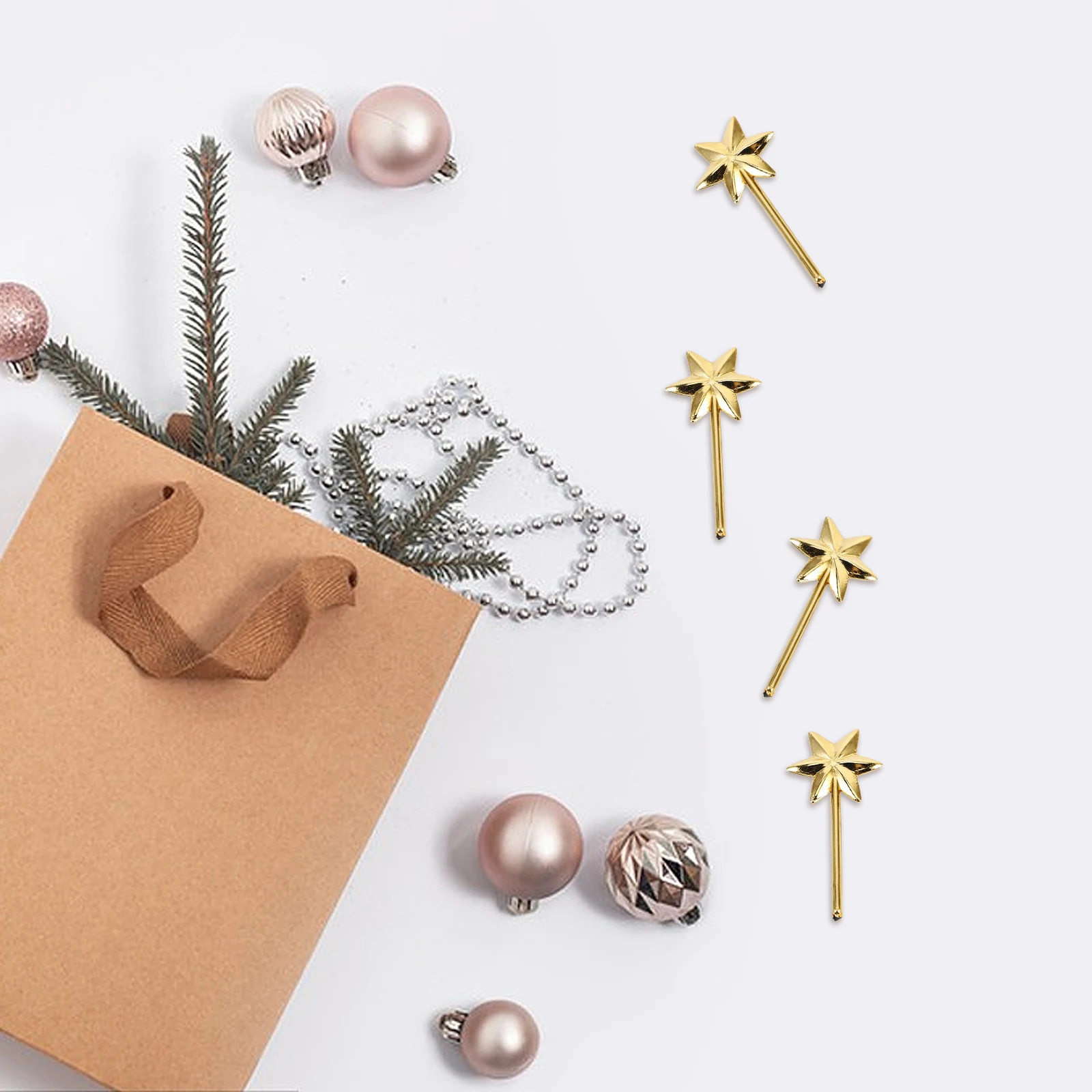 

50pcs Wand Prop Kids Diy Party Favors Crafts Decorations Novelty Wands Mini Props Tiny Wand Exquisite Hexagram Sticks Mini