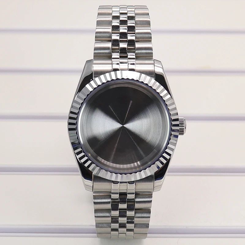 36mm 40mm Luxus herren Uhr Fall Strap Teile Saphirglas Für Datejust Seiko Nh35 Nh36 Nh34/38 Miyota8215 Bewegung 28,5mmZifferblatt