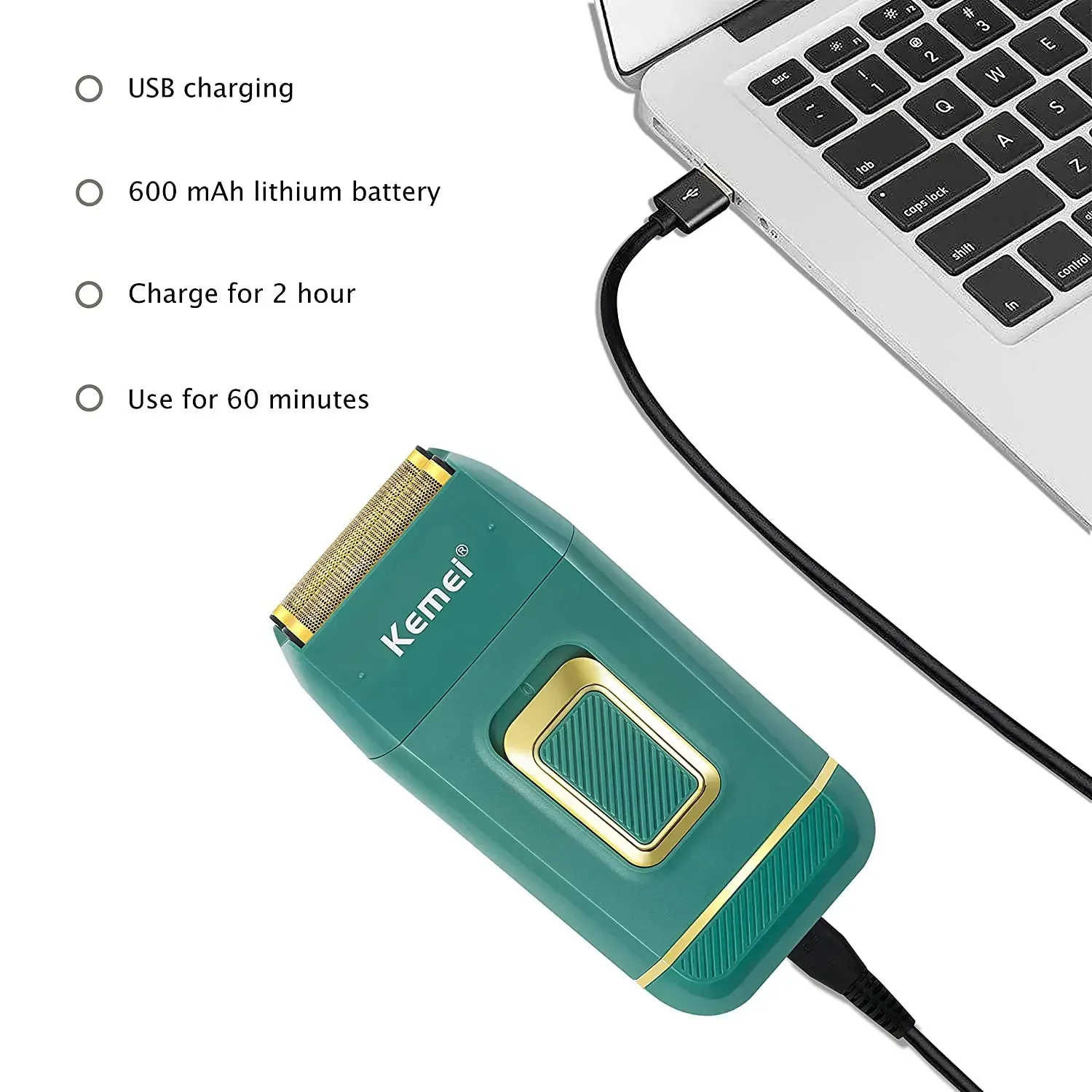 Kemei-ماكينة حلاقة كهربائية أصلع احترافية ، رأس أصلع ، لاسلكي ، قابل لإعادة الشحن ، مقاوم للماء ، تقطيع دقيق ، إغلاق ، حلق ، 2031