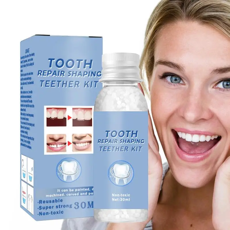 Oral Fake Teeth Filling Repair Temporary Tooth Filling Repair Kit Dentals Repair Beads Food Grade False Teeth Solid Glue