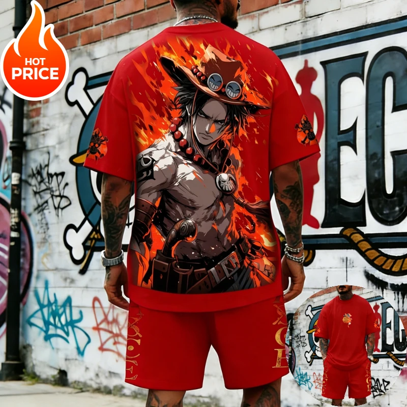 

Футболка унисекс в стиле аниме One Piece ACE Harajuku, летняя винтажная футболка Y2K, свободная, оверсайз, уличная одежда для мужчин и женщин, повседневная футболка с коротким рукавом
