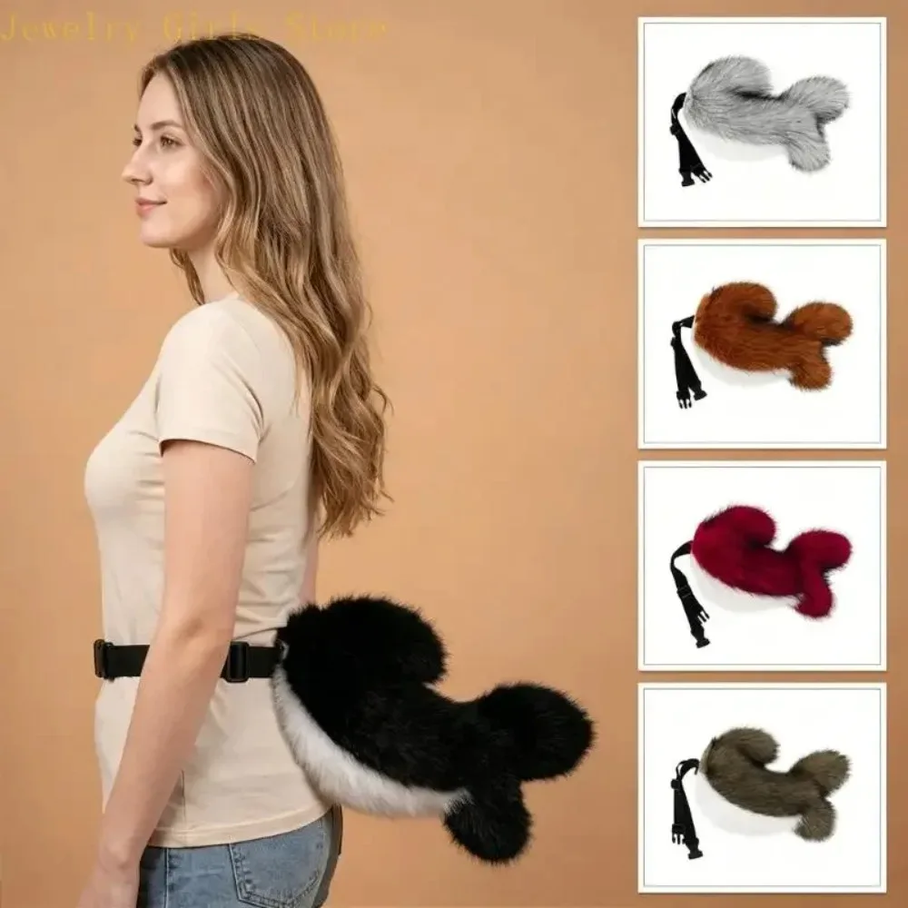 Furry Realistic Dolphin Tail Costume Accessory For Adults Adjustable Waist Strap Perfect For Halloween Parties And Cosplay