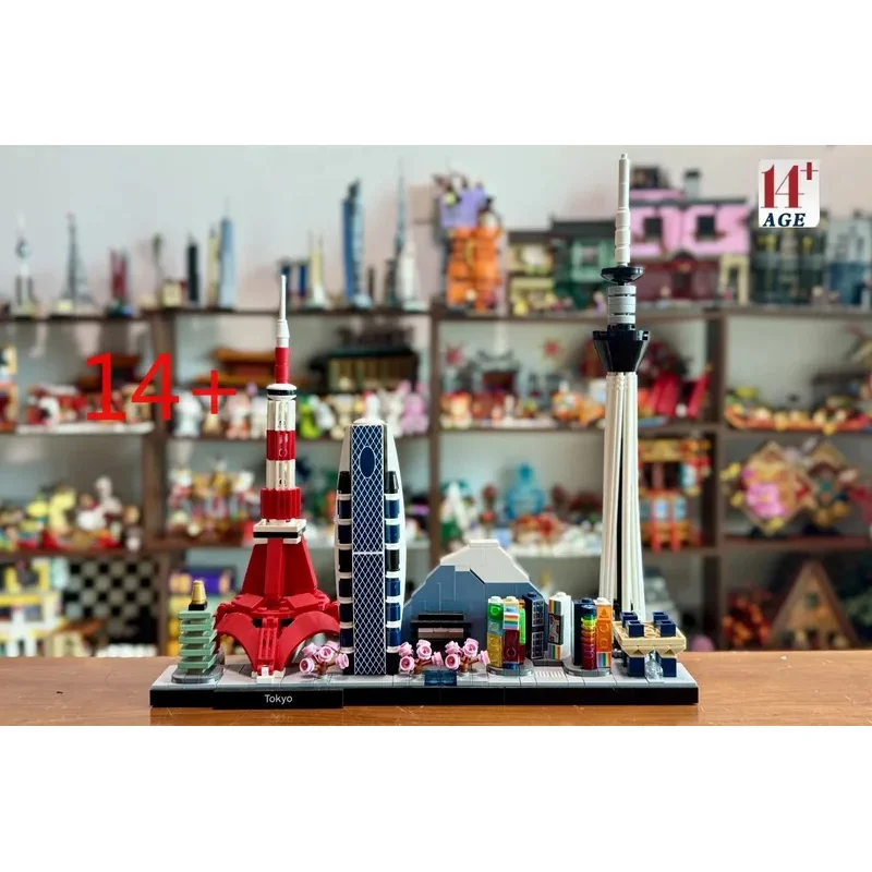 547 قطعة سلسلة الإبداعية مدينة الحلي طوكيو أفق صبي فتاة لغز الجمعية اللبنات لعبة هدية عيد ميلاد