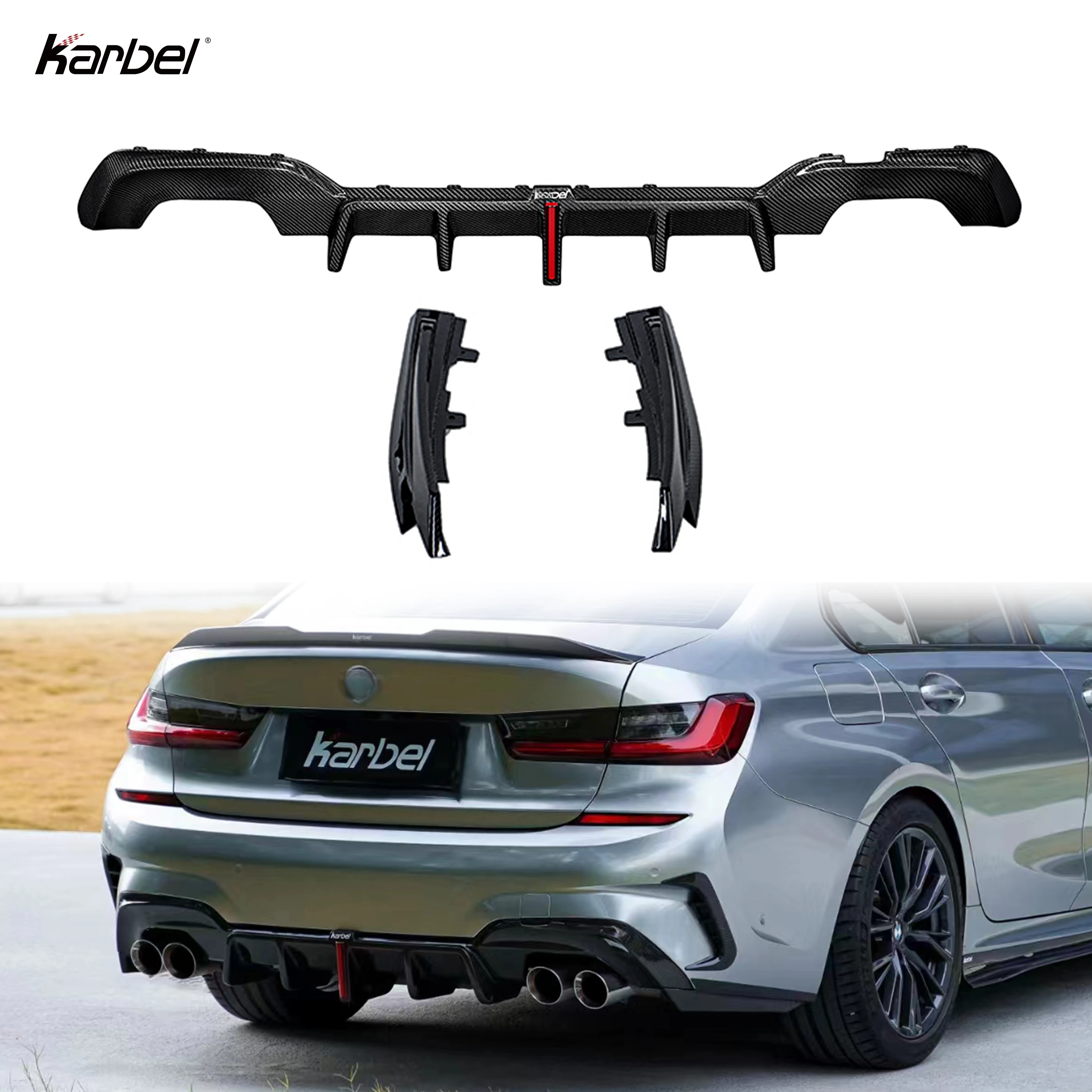 

Dry Carbon Fiber Rear Diffuse for bmw G20 325i 330i M340i M Sport(2020-2022)