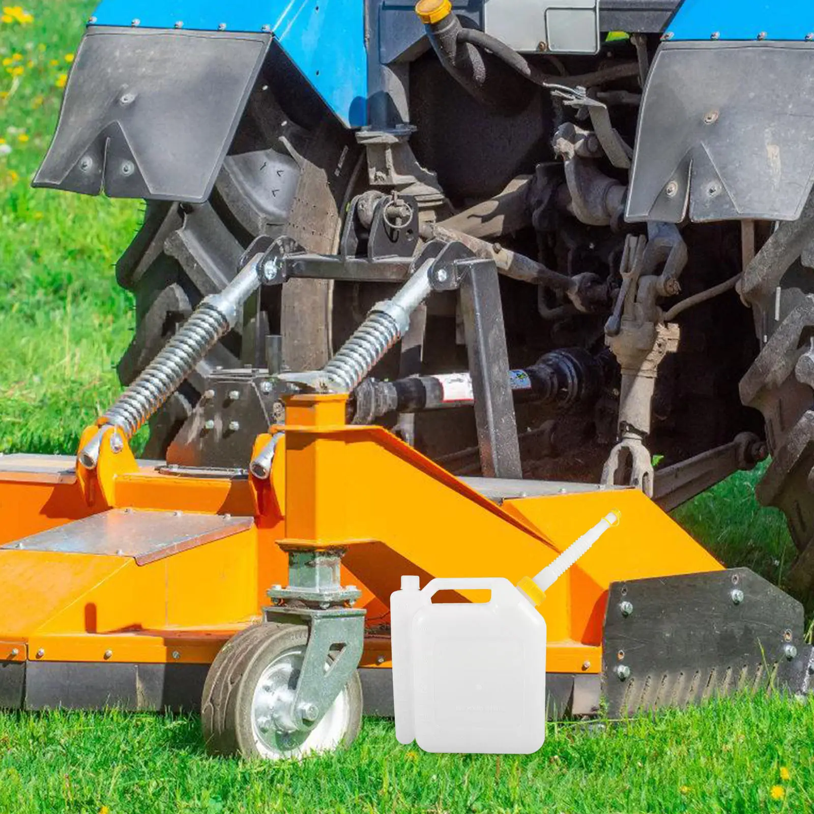 

1pc 4L 2 Stroke Engine Oil Fuel Mixing Bottle Chainsaw Gas Can Leakproof Portable Oil Dispenser For Lawn Mowers Brush Cutters