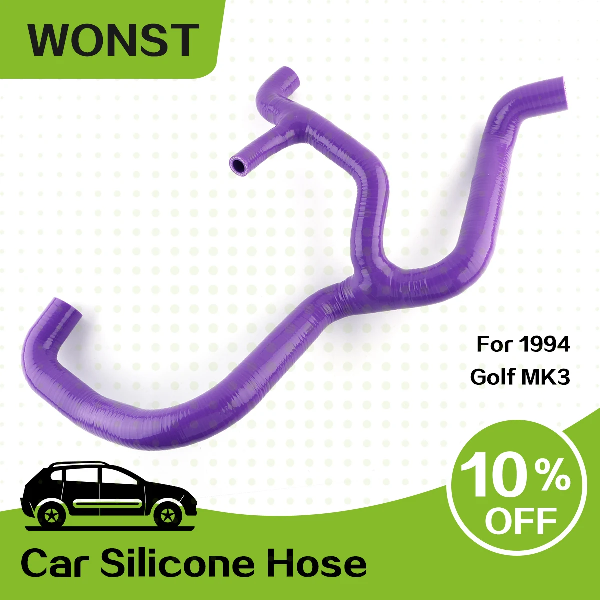 

For Golf MK3 8V 2.0L ABA Engine 1993-1999 For 1HM121101 OEM 1191210066 number Silicone Upper Coolant Radiator Hose Pipe Tube