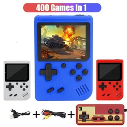 Classic Retro Video Pocket Games Console Lcd Screen Built-in 400 Handheld Or Gamepad Mini Game Player for Boy Christmas Gift
