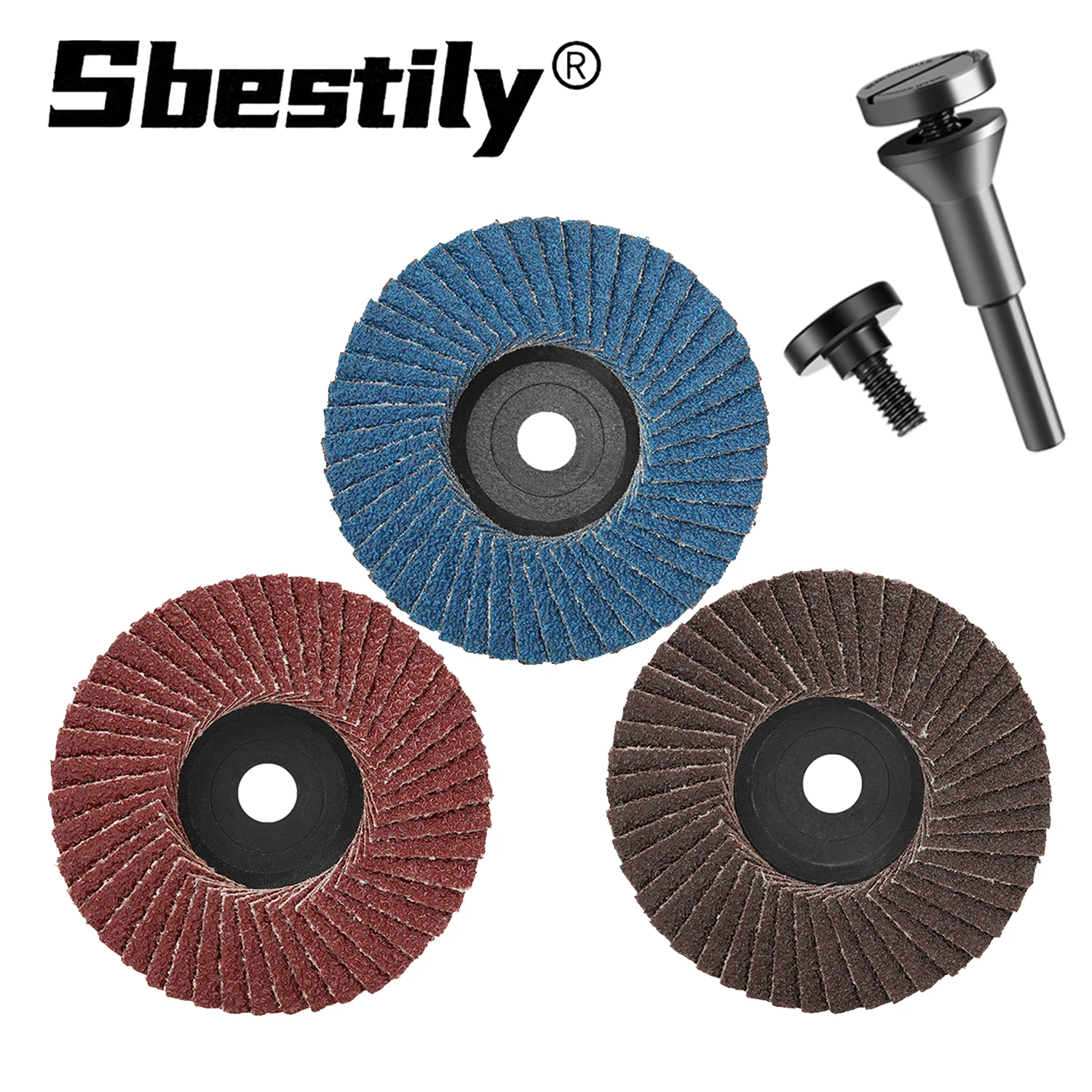 

3 шт. плоских лепестковых шлифовальных кругов 75 мм с 1 шт. оправкой, абразивный полировальный инструмент для угловой шлифовальной машины, аксессуары
