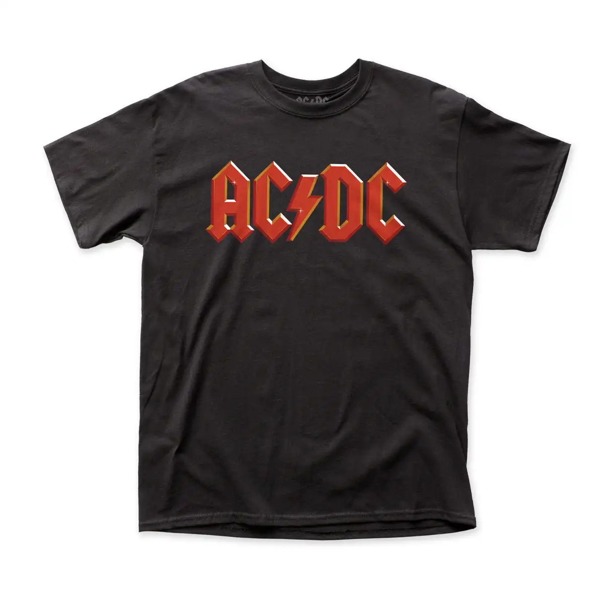 

Vintage Washed AC/DC Official Core Logo Graphic T-Shirt – Hard Rock Band Essential Merchandise with Iconic Red Lightning