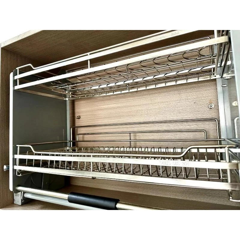 high quality Stainls steel 04 kitchen cinet system Hydraulic lifting basket High quality and low price