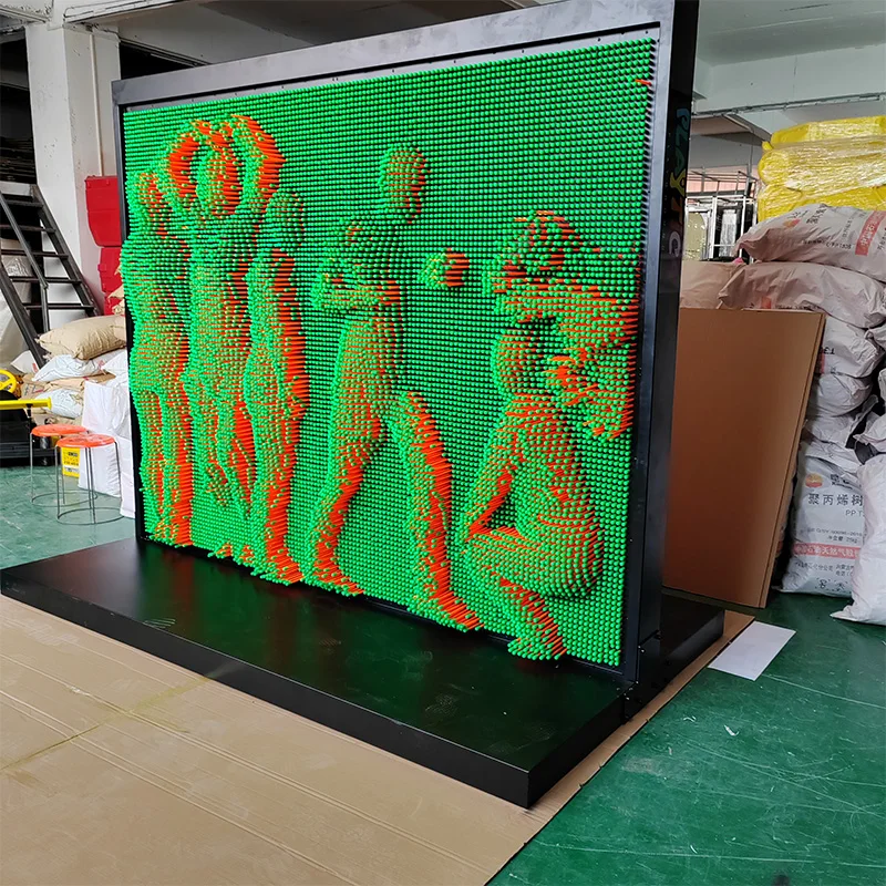 

3D wall large 3D prop warm-up interactive device