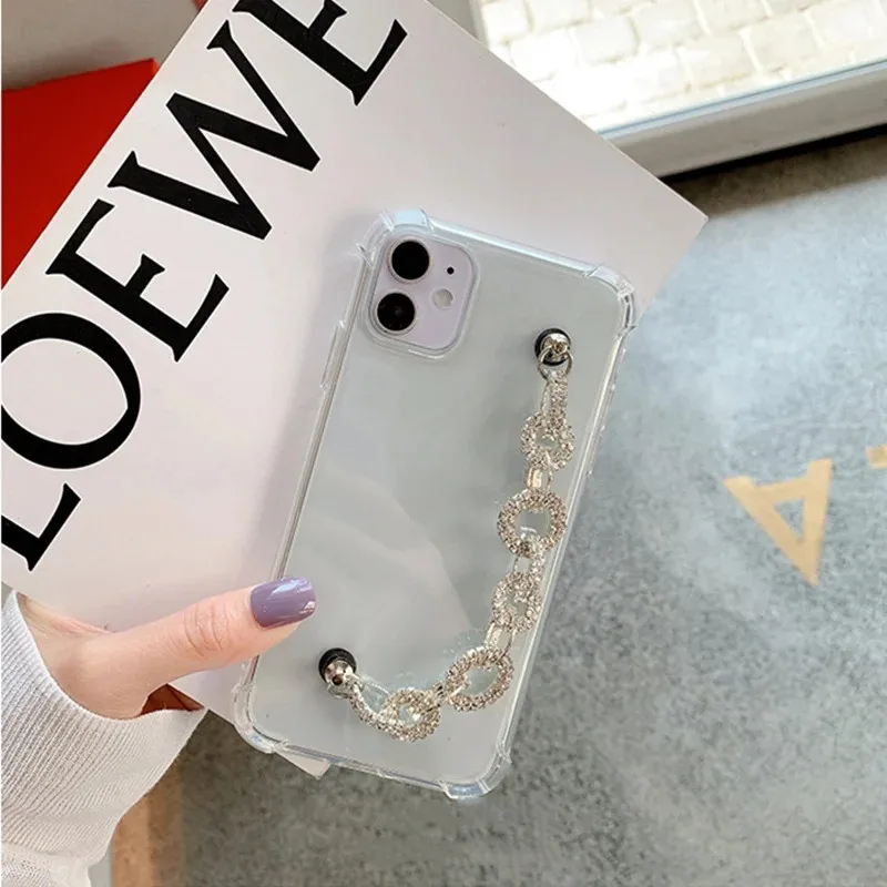 Luxury Rhinestone Chain Phone Case for Tecno Spark 8 Pro 7 Pro 9 10 8C 10C 20C 6 GO 2022 2023 24 Pova 2 3 4 5 6 Camon 16 20 Pro