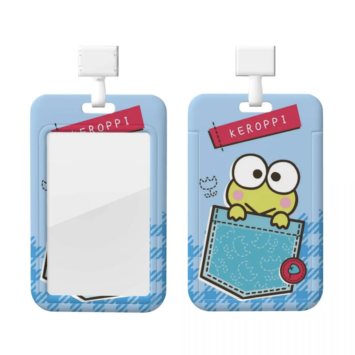 

Custom Cute Kerokero Keroppi Card Badge Holder Card Holder Men Women Neck Strap ID Credential Holder For Nurse