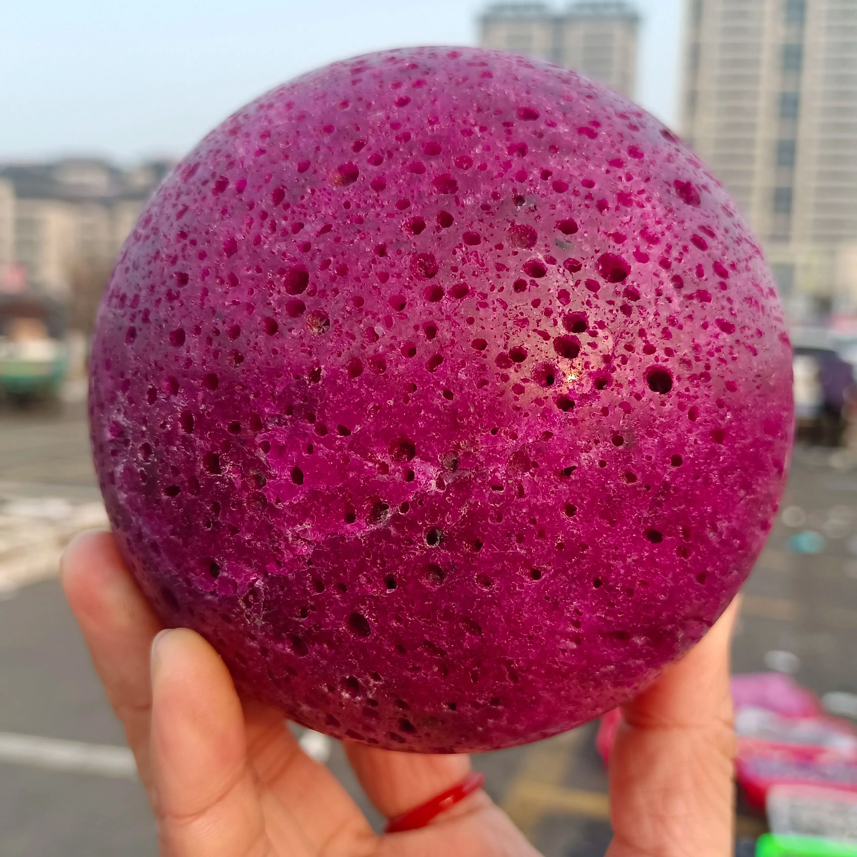 Large!Natural Formed!Ruby Ball, Quartz Crystal, Red Corundum Ball, Mineral, Reiki, Healing Ball